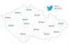 Screen mapy ČD s rozdělenou působností jednotlivých twitter profilů, foto: České dráhy, a.s.